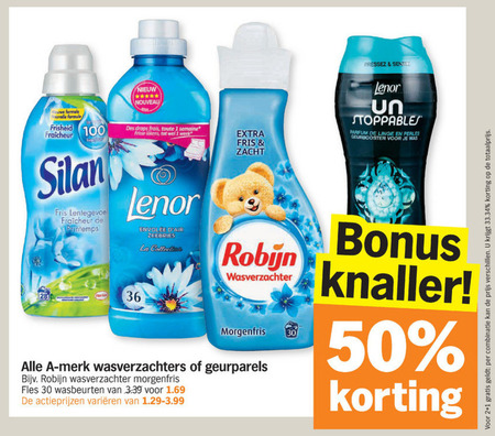 Alle merken   wasverzachter folder aanbieding bij  Albert Heijn - details