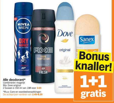 Axe   deodorant folder aanbieding bij  Albert Heijn - details