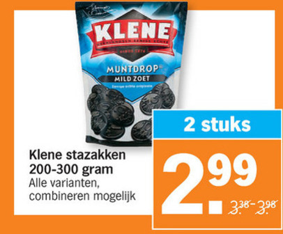 Klene   drop folder aanbieding bij  Albert Heijn - details