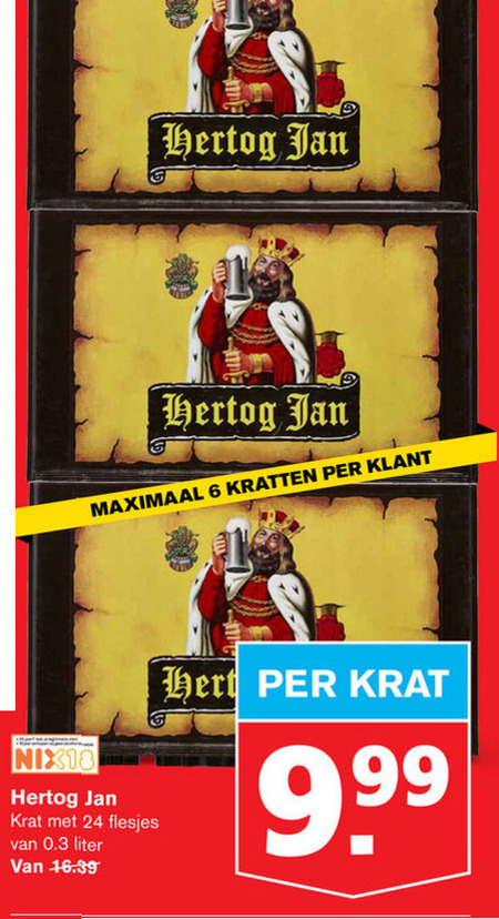 Hertog Jan   krat bier folder aanbieding bij  Hoogvliet - details