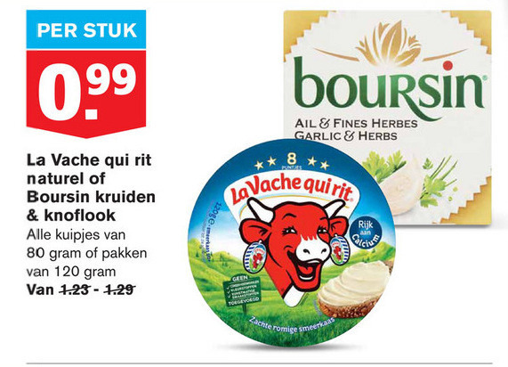 Boursin   roomkaas, smeerkaas folder aanbieding bij  Hoogvliet - details