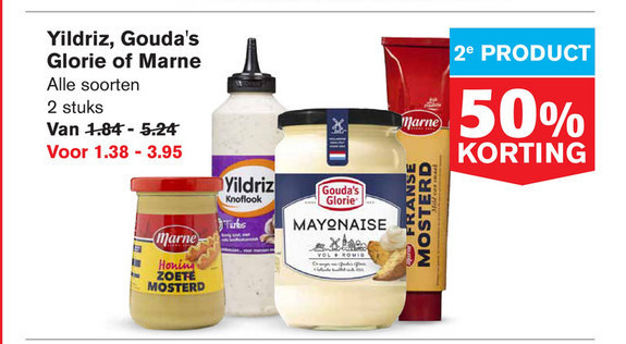 Marne   mosterd, mayonaise folder aanbieding bij  Hoogvliet - details