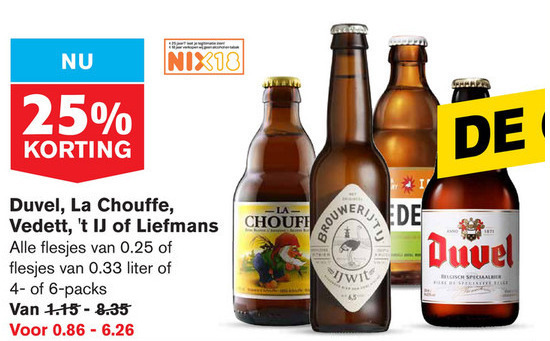 La Chouffe   speciaalbier folder aanbieding bij  Hoogvliet - details