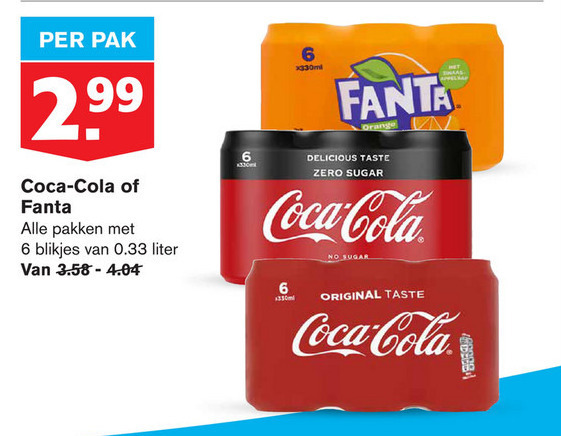Coca-Cola   frisdrank, cola folder aanbieding bij  Hoogvliet - details