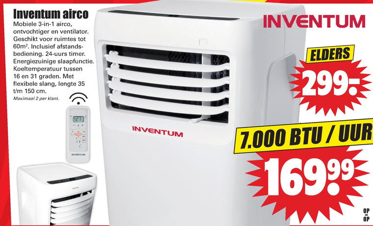 Inventum   airconditioner folder aanbieding bij  Dirk - details