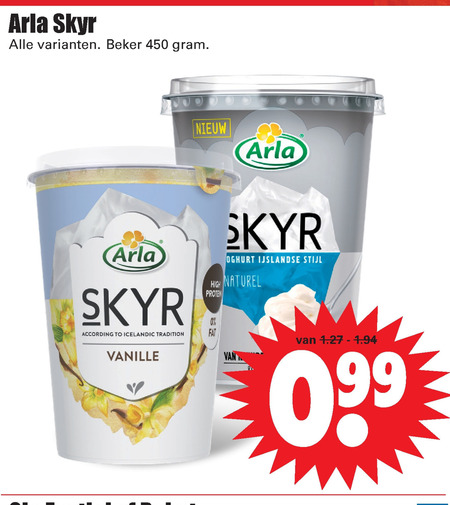 Arla   yoghurt, vruchtenyoghurt folder aanbieding bij  Dirk - details