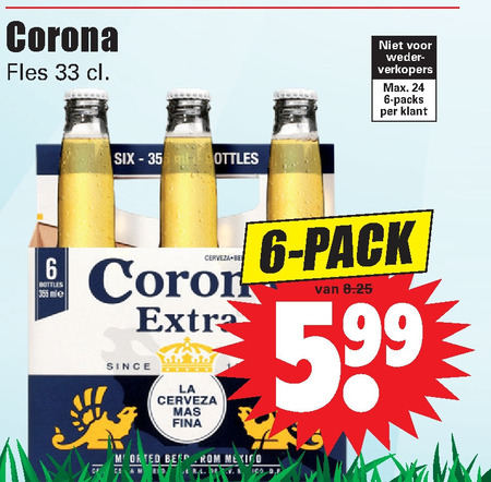 Corona   speciaalbier folder aanbieding bij  Dirk - details