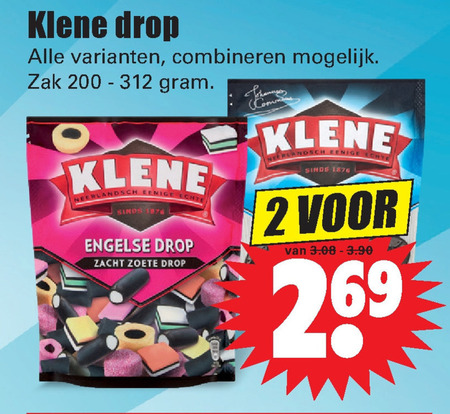 Klene   drop folder aanbieding bij  Dirk - details