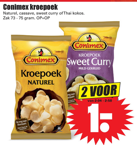 Conimex   kroepoek folder aanbieding bij  Dirk - details