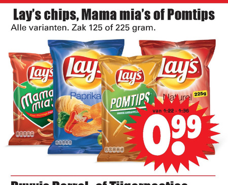 Lays   zoutje, chips folder aanbieding bij  Dirk - details