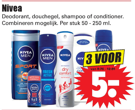 Nivea   shampoo, douchegel folder aanbieding bij  Dirk - details