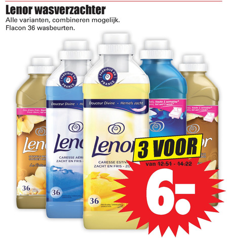 Lenor   wasverzachter folder aanbieding bij  Dirk - details