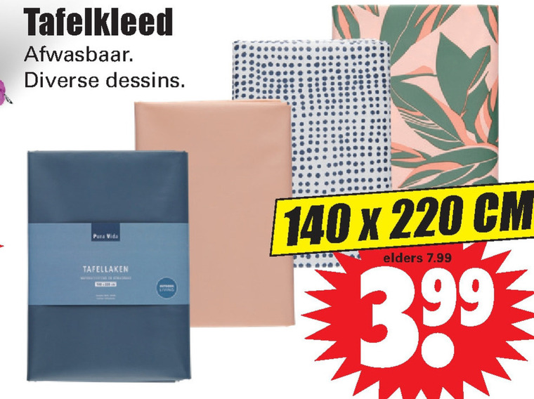 kiezen Luxe schuintrekken tafelkleed folder aanbieding bij Dirk - details