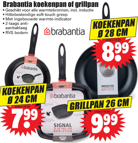 Brabantia   grillpan, koekenpan folder aanbieding bij  Dirk - details