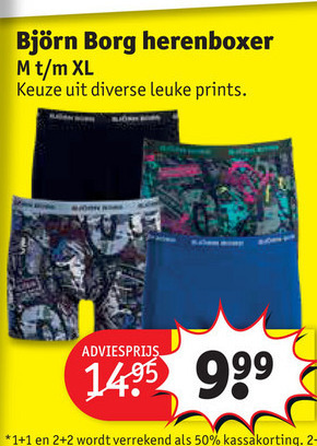 Vochtig taart Tussen Bjorn Borg heren boxershort folder aanbieding bij Kruidvat - details