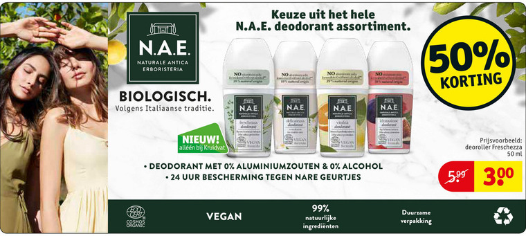 N.A.E.   deodorant folder aanbieding bij  Kruidvat - details