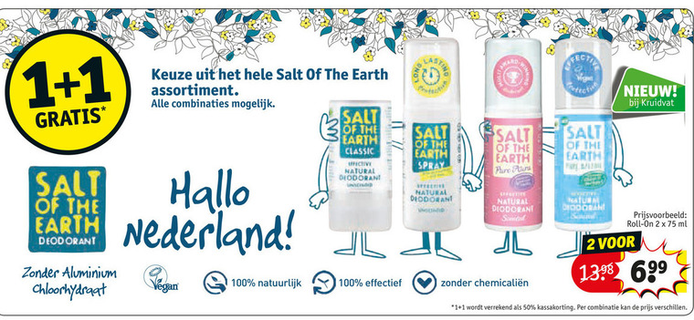 Salt of the Earth   deodorant folder aanbieding bij  Kruidvat - details