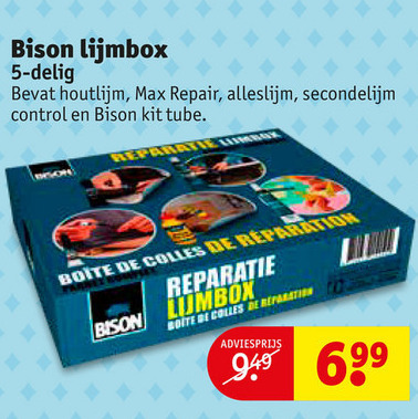 Bison   houtlijm, secondelijm folder aanbieding bij  Kruidvat - details