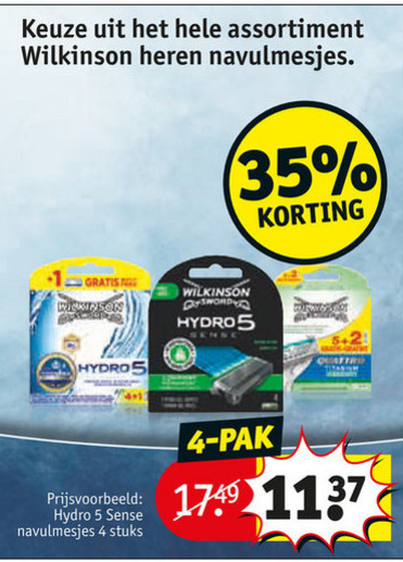 Wilkinson   scheermesjes folder aanbieding bij  Kruidvat - details