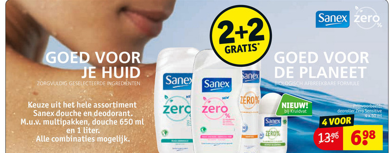 Sanex   douchegel, deodorant folder aanbieding bij  Kruidvat - details
