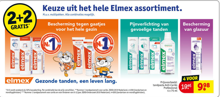 Elmex   tandpasta, tandenborstel folder aanbieding bij  Kruidvat - details