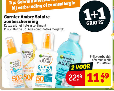 Ambre Solaire   gezichtsverzorging, aftersun folder aanbieding bij  Kruidvat - details