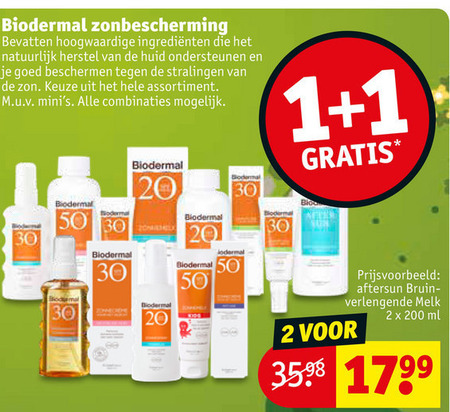 Biodermal   aftersun, zonnebrandolie folder aanbieding bij  Kruidvat - details