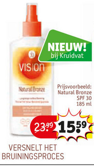 Vision   zonnebrandolie folder aanbieding bij  Kruidvat - details