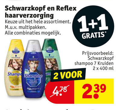 Schwarzkopf   shampoo, conditioner folder aanbieding bij  Kruidvat - details