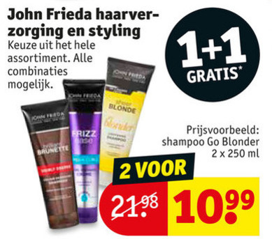 John Frieda   shampoo, conditioner folder aanbieding bij  Kruidvat - details