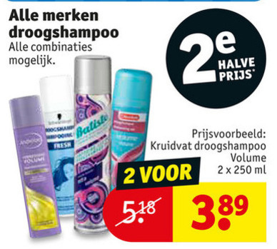 Alle merken   droogshampoo folder aanbieding bij  Kruidvat - details