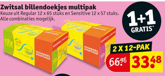 Zwitsal   billendoekjes folder aanbieding bij  Kruidvat - details