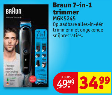 Braun   baardtrimmer folder aanbieding bij  Kruidvat - details