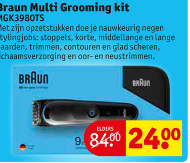 Braun   baardtrimmer folder aanbieding bij  Kruidvat - details