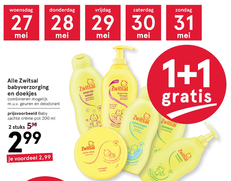 Zwitsal   babyshampoo, babyverzorging folder aanbieding bij  Etos - details