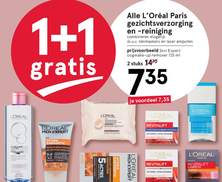 L Oreal   dagcreme, gezichtsreiniging folder aanbieding bij  Etos - details