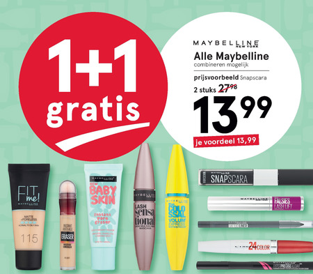 Maybelline   lipstick, foundation folder aanbieding bij  Etos - details