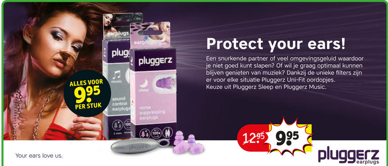 Pluggerz   oordopje folder aanbieding bij  Kruidvat - details