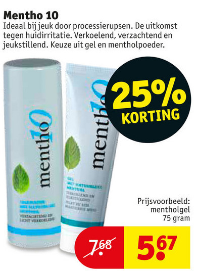 Mentho 10   huidirritatie folder aanbieding bij  Kruidvat - details