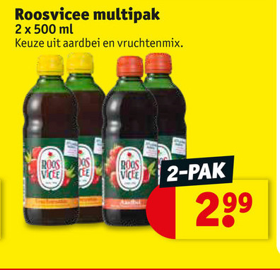 Roosvicee   fruitdrank folder aanbieding bij  Kruidvat - details