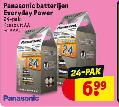 Panasonic   batterij folder aanbieding bij  Kruidvat - details