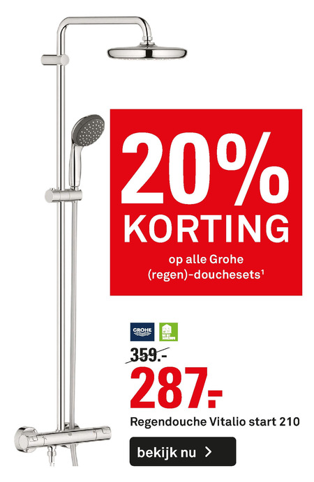 Treinstation Turbine Won Grohe doucheset, stortdoucheset folder aanbieding bij Karwei - details