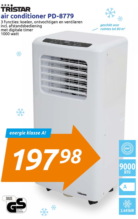 Tristar   airconditioner folder aanbieding bij  Action - details