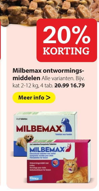 Milbemax   wormbestrijding folder aanbieding bij  Pets Place - details