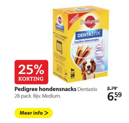 Pedigree Dentastix   hondensnacks folder aanbieding bij  Pets Place - details