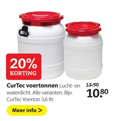 Curtec   voer opbergton folder aanbieding bij  Pets Place - details