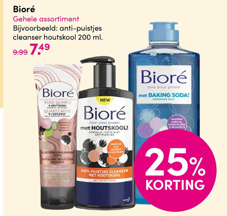 Biore   gezichtsreiniging, gezichtsmasker folder aanbieding bij  DA - details