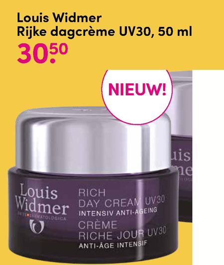 Louis Widmer   dagcreme folder aanbieding bij  DA - details