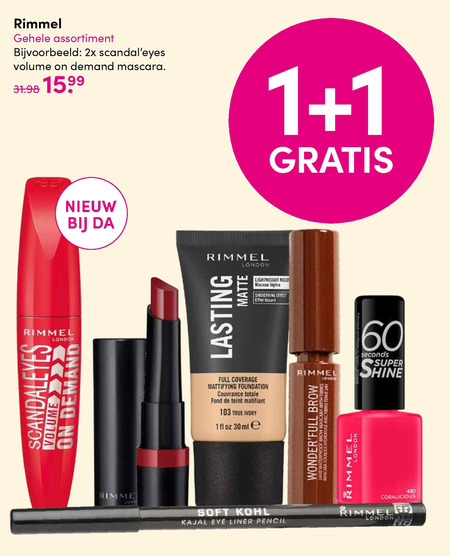 Rimmel   oogschaduw, nagellak folder aanbieding bij  DA - details