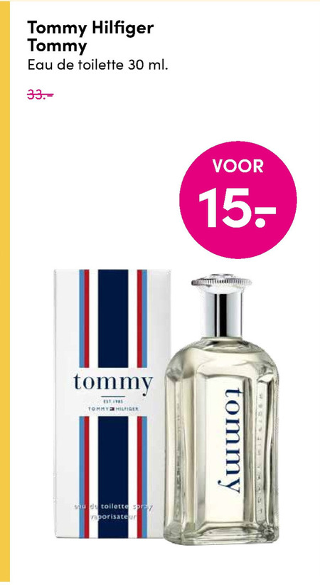 Tommy Hilfiger   eau de toilette folder aanbieding bij  DA - details